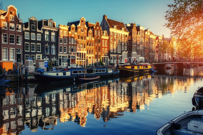 Sunset in Amsterdam