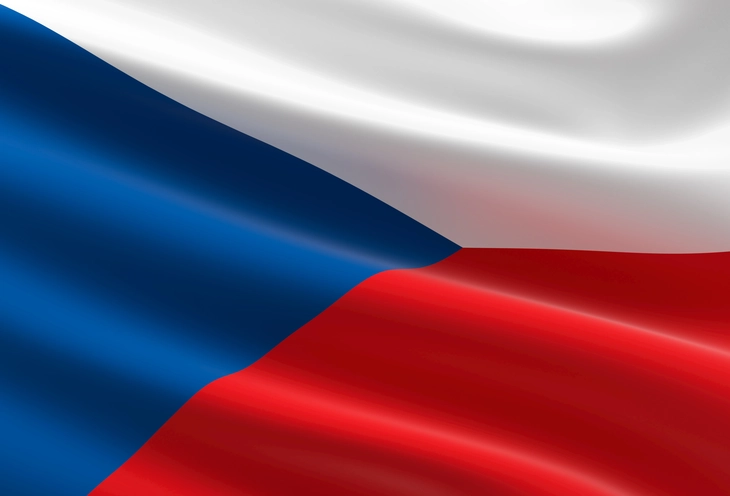 The flag of Czechia