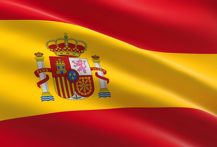 The flag of Spain