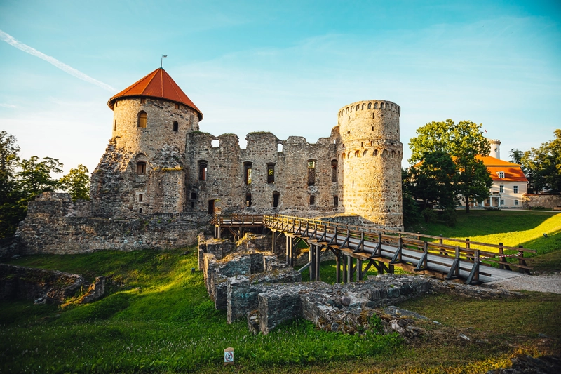 Castle ruins in Cēsis in Latvia