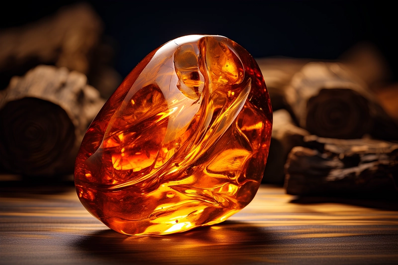 A piece of amber